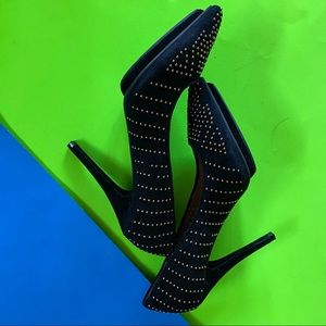 Jeffrey Campbell suede and gold